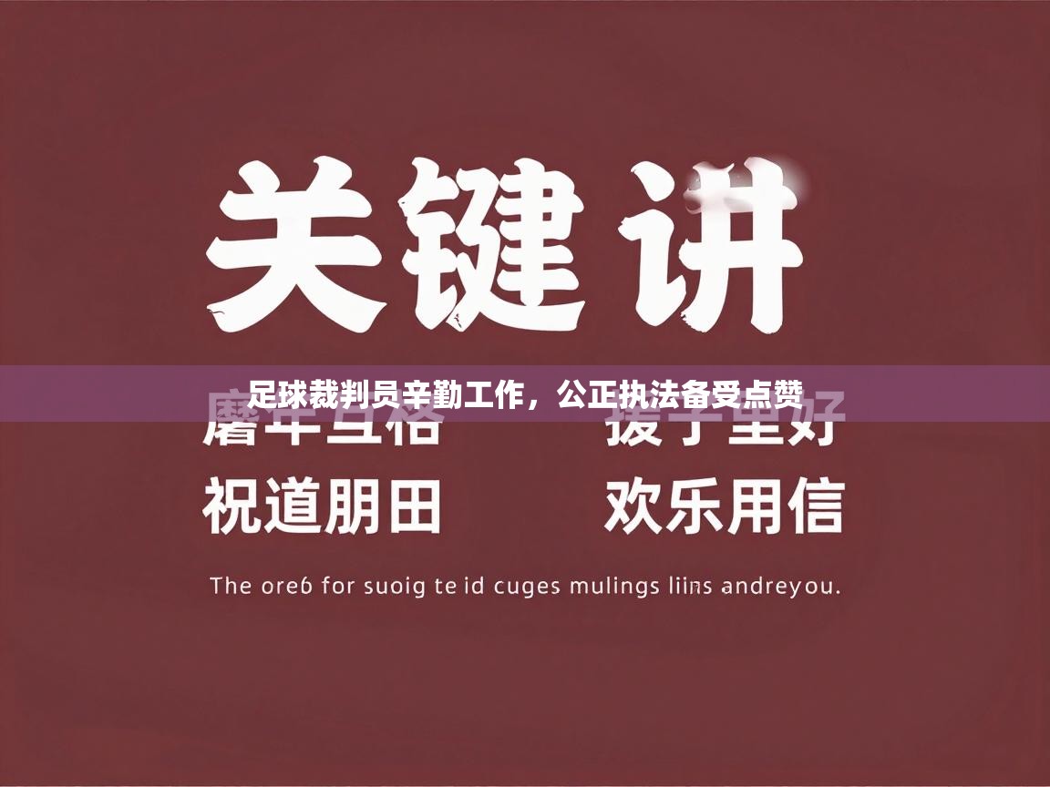 足球裁判员辛勤工作,公正执法备受点赞